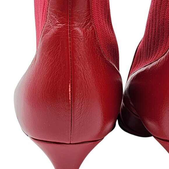 Fendi Rockoko Sock Ankle Booties - Red - Picture 6 of 8